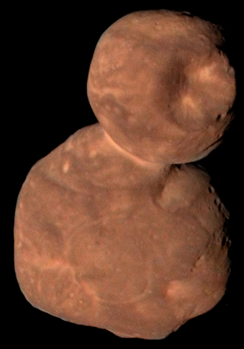 Composite image of the primordial contact binary Kuiper Belt object 2014 MU69