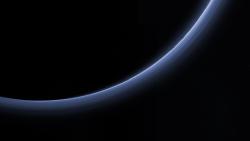 Pluto’s Haze in Bands of Blue