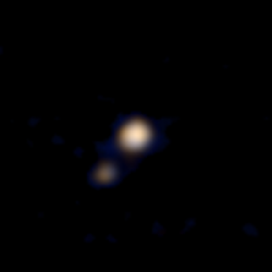 First Pluto-Charon Color Image from New Horizons