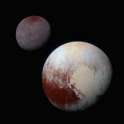 Charon and Pluto:  Strikingly Different Worlds