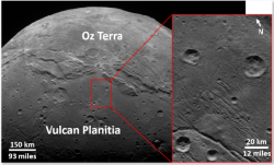 Craters and Geology of Charon's “Vulcan Planitia”