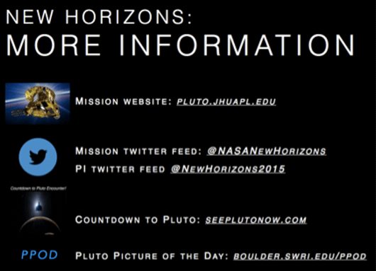 New Horizons: More Information