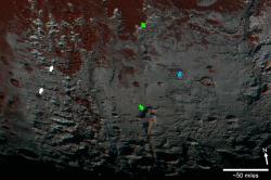 Pluto's Methane Snowcaps on the Edge of Darkness