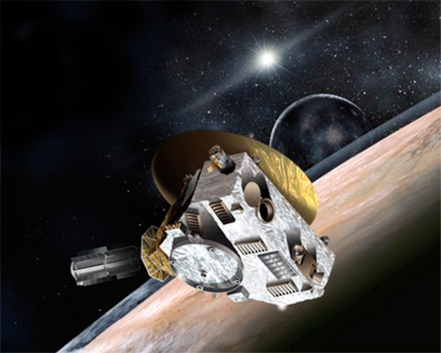 Artist Depiction of New Horizons arrival at Pluto