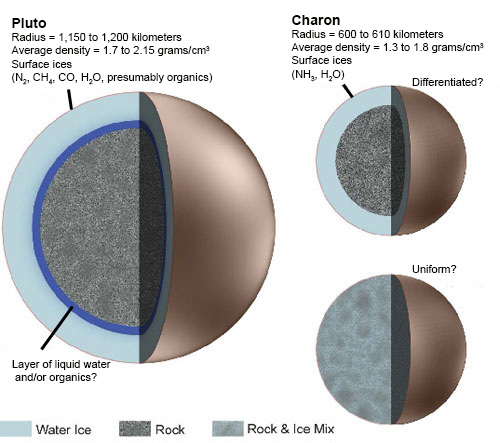 Pluto and Charon Interiors